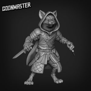 Redfox Assassin G0041-G0050 ,Goon Master, Medium Miniature, Dungeon and Dragons, RPG, Dnd, Pathfinder, Dnd, foxkind assasin, Fox-folk rogue