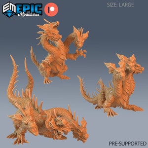 Dungeon Hydra, miniatura enorme, miniatura epica, Dungeon and Dragons, RPG, Dnd, Pathfinder, mostro, Dungeon
