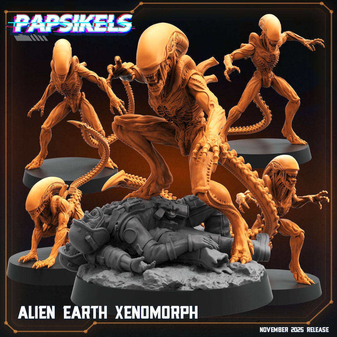 Alien Xeno | 28mm-32mm | 3D Printed Resin Sci-fi Alien Earth Xenomorph ...