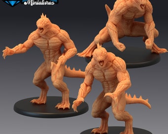Deep One Abomination Miniature | 28mm-32mm | 3D Printed Resin Deep One Abomination / Underworld Monster for D&D / Pathfinder | RPG Tabletop
