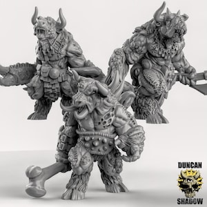 Minotaur armour set 2 Miniature by Duncan Shadow Dnd, Dungeon and Dragon Mini, Tabletop Miniature, Miniature, Fantasy Miniature