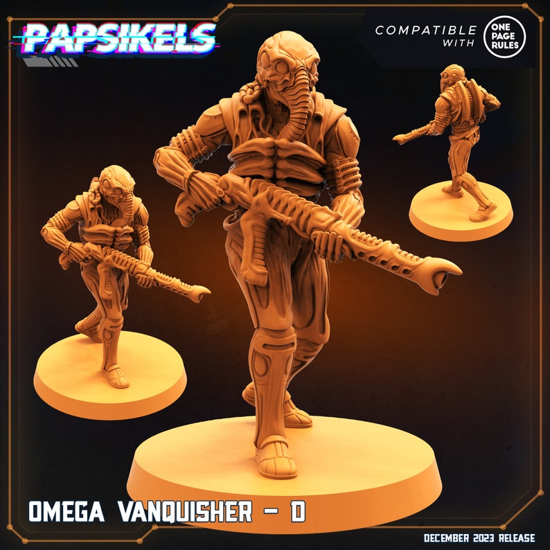 Omega Vanquisher Miniature | Sci-fi Alien, Tabletop RPG, 28mm & 32mm ...