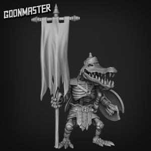 Skeleton Crocodile by Goon Miniatures for Dungeons and Dragons and Tabletop Gaming - Highly Detailed Resin Figure, Dnd Mini