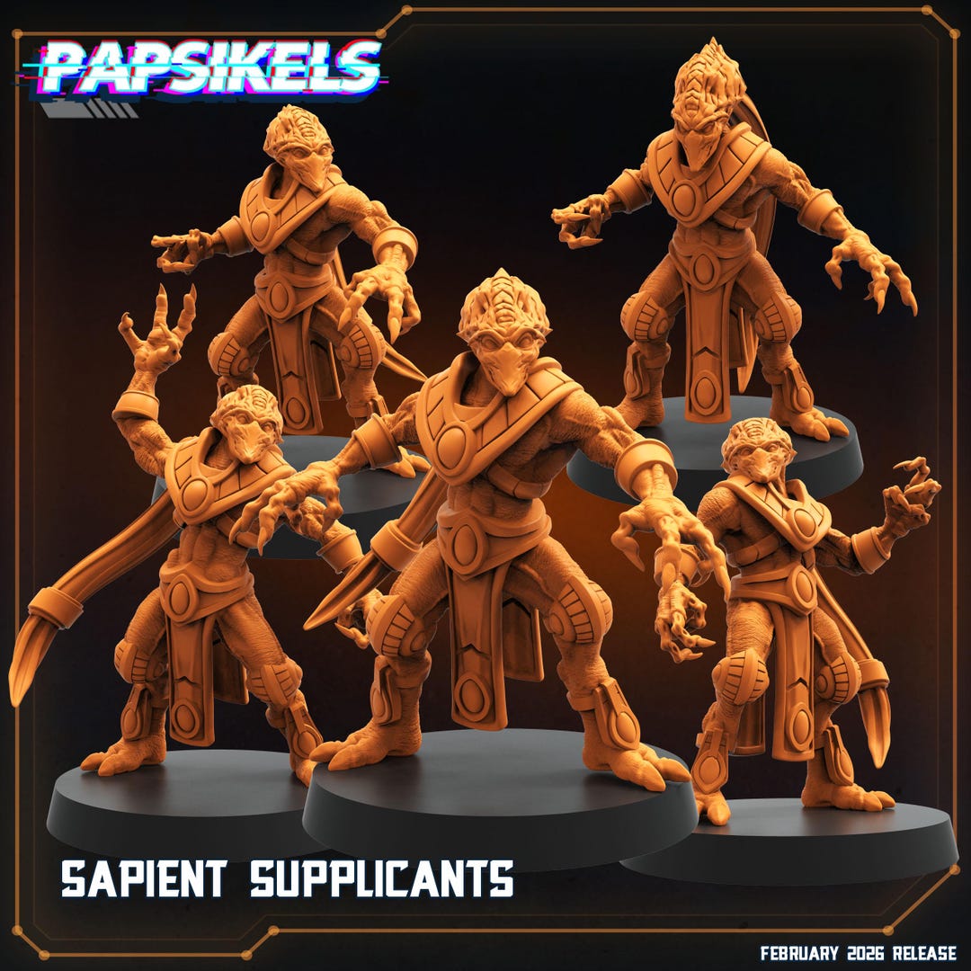 Alien Sapient Supplicant Miniatures | 28mm-32mm Resin Sci-fi Aliens ...
