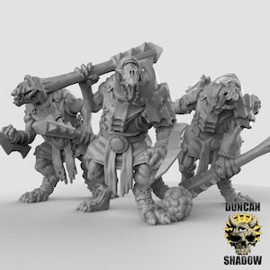 Cyklopentrollminiatyrset 2 | 28 mm-32 mm | 3D-utskrivna hartscykloptroll / flodtrollsbrutar för D&D / Pathfinder | RPG-bordsskiva