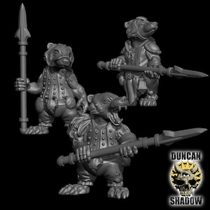 Badger Folk Rangers with Spears | Great For Fantasy RPGs