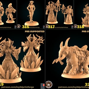 Alien Set 2 , by My3DprintForge Dnd, Dungeon and Dragon Mini, Tabletop Miniature, Dnd Mini, Miniature, Goat people, Goatfolk, Goatkind,