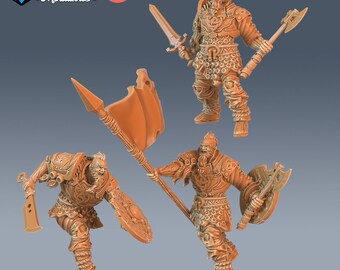 Berserker Viking Miniature | 28mm-32mm | 3D Printed Resin Viking Berserker / Northman Raider for D&D / Pathfinder | RPG Tabletop