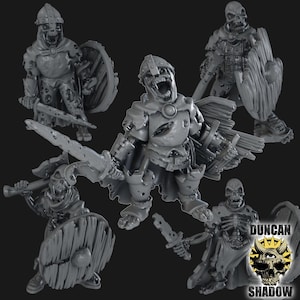 Skeletons with hand weapons and shields | Great For Fantasy RPGs