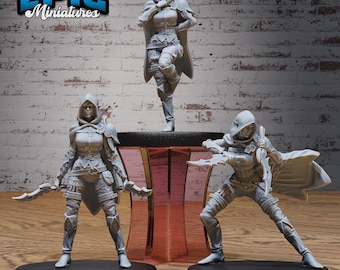 Elfengilden-Schurkenminiatur | 28–32 mm | Elfen-Assassine aus 3D-Resin | D&D / Pathfinder