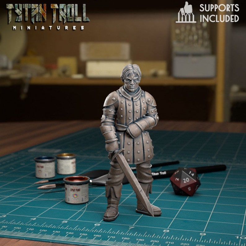 28/32mm scale City Guards 2 Bundle Deal, Medium Miniatures, TytanTroll Minitures, Dungeon and Dragons, RPG, Dnd, Pathfinder, Footmen. City Guard 5