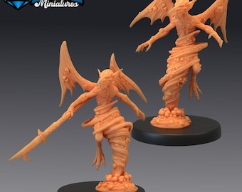 Sand Mephit Miniatur | 28mm-32mm | Harz 3D Gedruckt Sand Mephit | D&D / Pathfinder
