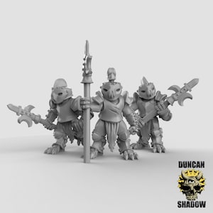 Owl folk / Owl-folk set 4 Miniatures by Duncan Shadow Dnd, Dungeon and Dragon Mini, Tabletop Miniature, Miniature, Fantasy Miniatures,