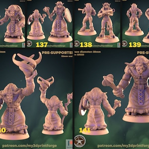 Tauren, Cow-folk , by My3DprintForge Dnd, Dungeon and Dragon Mini, Tabletop Miniature, Dnd Mini, Dungeon and Dragon models, Dnd models