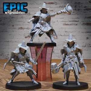 Shadow Hunter / Vampire Hunter Miniature | 28mm & 32mm Scale Dark Fantasy Warrior for DnD, Pathfinder, and Gothic RPG Adventures