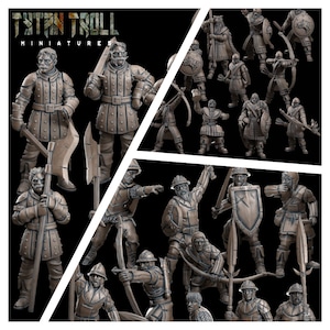 32mm, The Massive Guards  Bundle Deal, Medium Miniatures, TytanTroll Minitures, Dungeon and Dragons, RPG, Dnd, Pathfinder, Gobliins