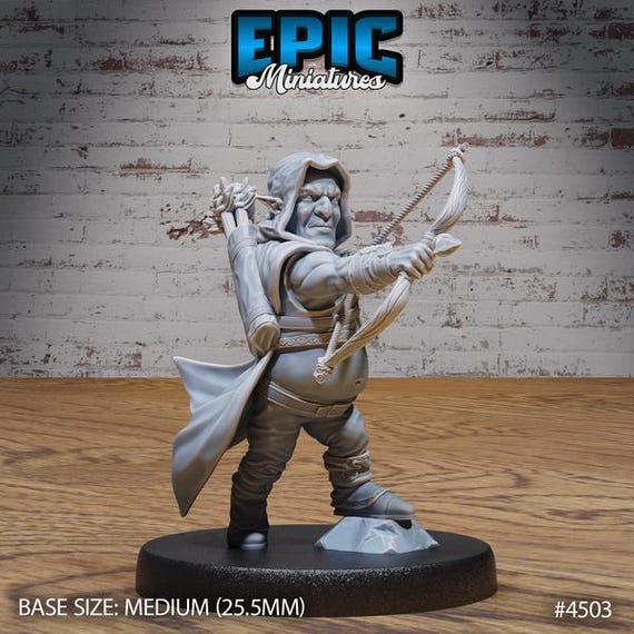 Deep Gnome Miniature | 28mm-32mm | Resin 3D Printed Svirfneblin
