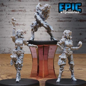 Female Hero Sorceress Miniature | 28mm & 32mm Scale Powerful Magic User for DnD, Pathfinder, Tabletop RPGs, and Fantasy Adventures