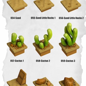 Desert Tiles – Sand Detail & Rocks Pack (ET-054 to ET-062)