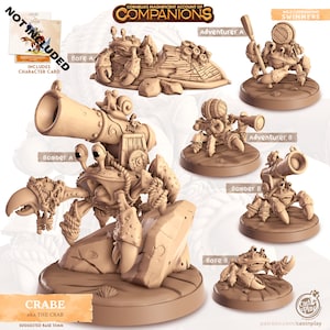 32/28 mm The Crab Companion, miniaturas CastnPlay, miniaturas de RPG, WoW, Dungeon and Dragons, RPG, DnD, Crustáceo.
