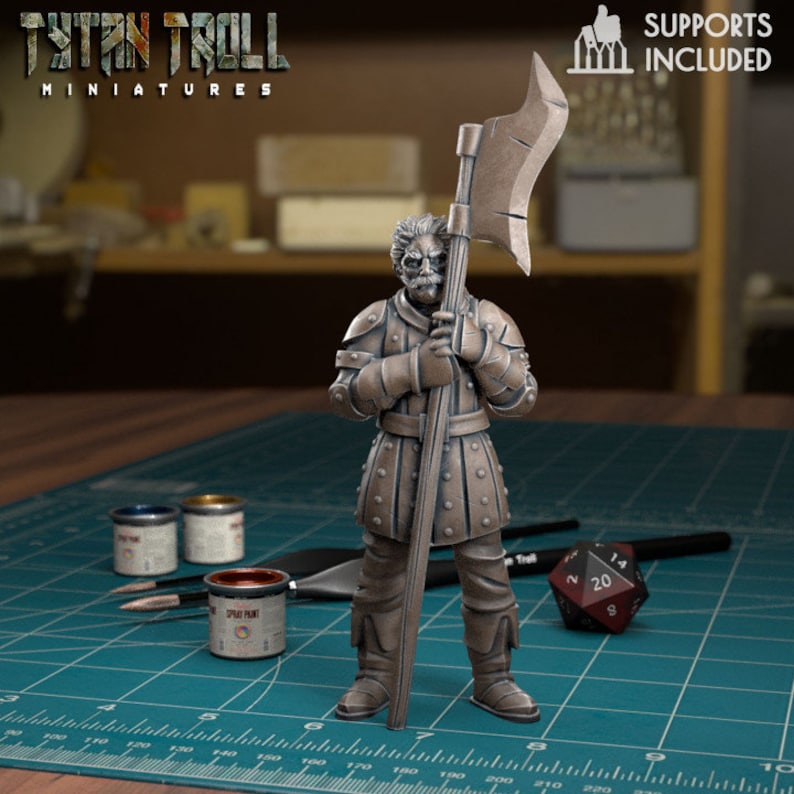 28/32mm scale City Guards 2 Bundle Deal, Medium Miniatures, TytanTroll Minitures, Dungeon and Dragons, RPG, Dnd, Pathfinder, Footmen. City Guard 1