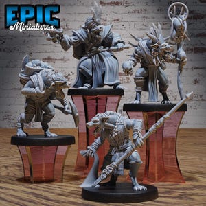 Dungeon and dragon Gnoll Miniature Beastmen | 28mm & 32mm Scale Savage Miners and Magic Users for DnD, Pathfinder, RPG Adventures