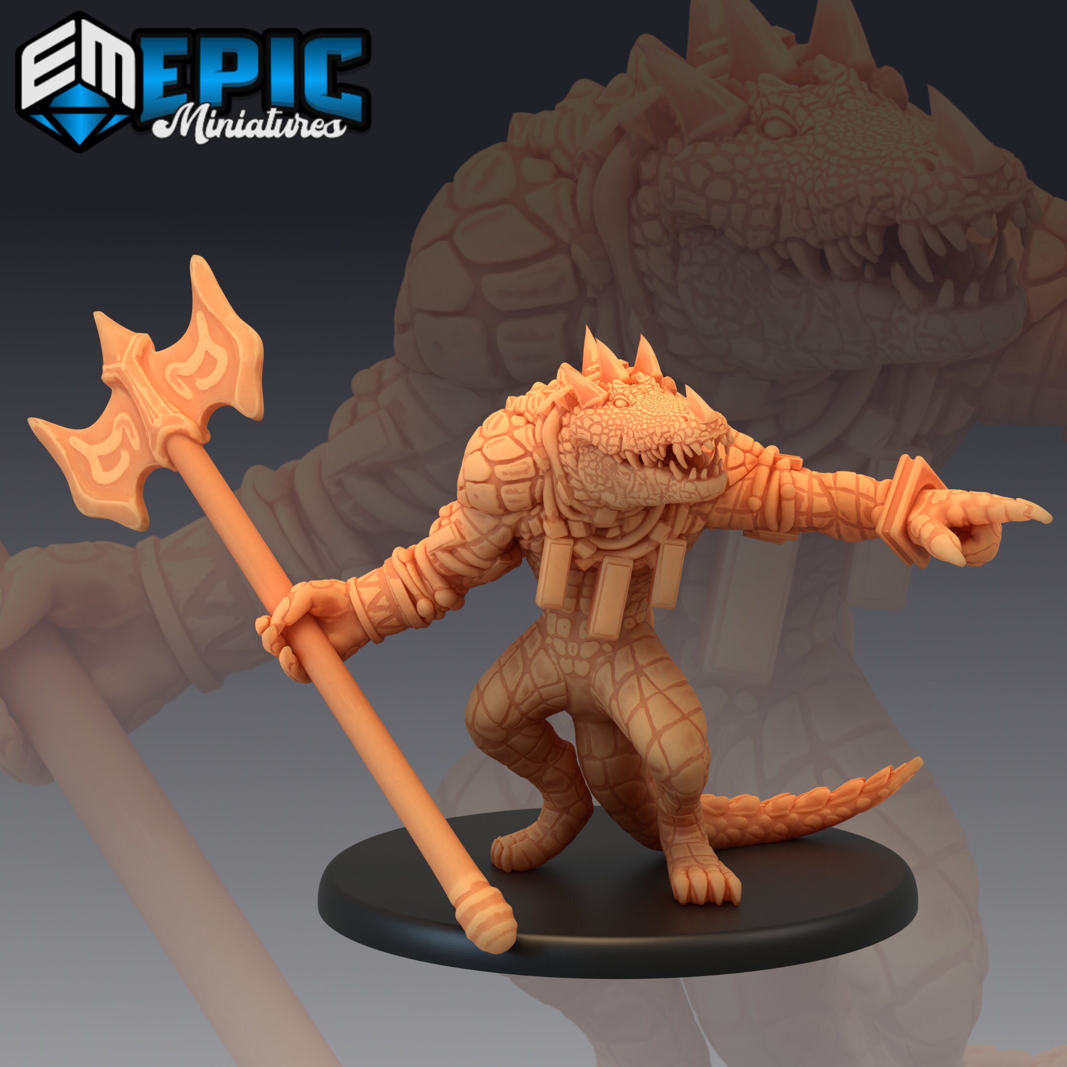 Crocodile Warriors, 708-710, Dark Swamp, Large Miniature