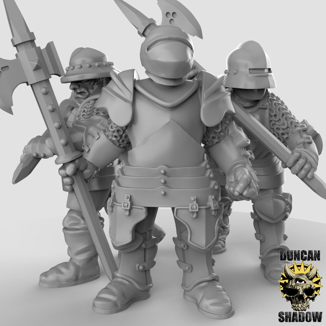Royal Knight Miniature Set | 28mm-32mm | 3D Printed Resin Royal Knights ...