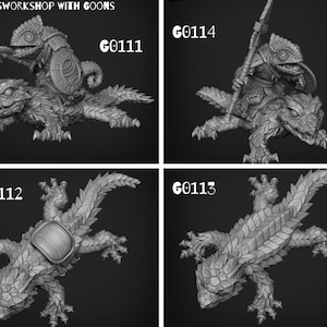 Table top Giant lizard rider Lizard folk perfect for Dungeon and dragon games or other Tabletop gaming, Dnd Lizard folk, Lizardfolk, Skink,