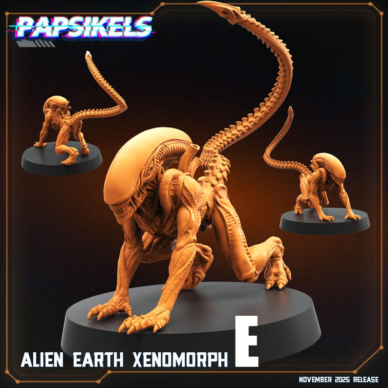 Alien Xeno | 28mm-32mm | 3D Printed Resin Sci-fi Alien Earth Xenomorph ...