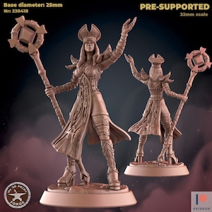 Female Inquisitor minature by My3dPrintForge Dnd, Dungeon and Dragon Mini, Tabletop Miniature, Miniature, Fantasy Miniatures, Female Cleric