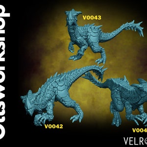 Velociraptor from Velrock miniature, Miniature model, Dino Miniature, Raptor miniature, Miniature Beast / Monster for Dnd Games / tabletop