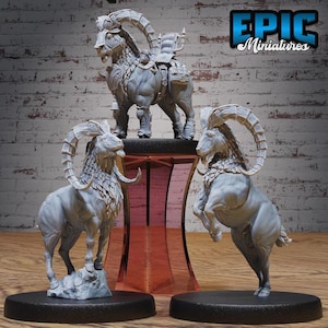 Wild Goat Miniature | 28mm & 32mm Scale Wilderness Creature for DnD, Pathfinder, Tabletop RPGs, and Fantasy Adventures