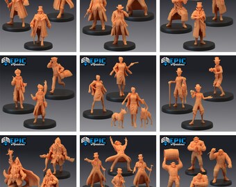 D20 Modern Miniatures Set, Epic Miniatures, RPG, DnD