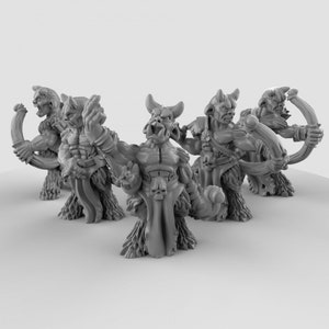 Beastmen archers, by Duncan Shadow Dnd, Dungeon and Dragon Mini, Tabletop Miniature, Miniature, Fantasy Miniatures,