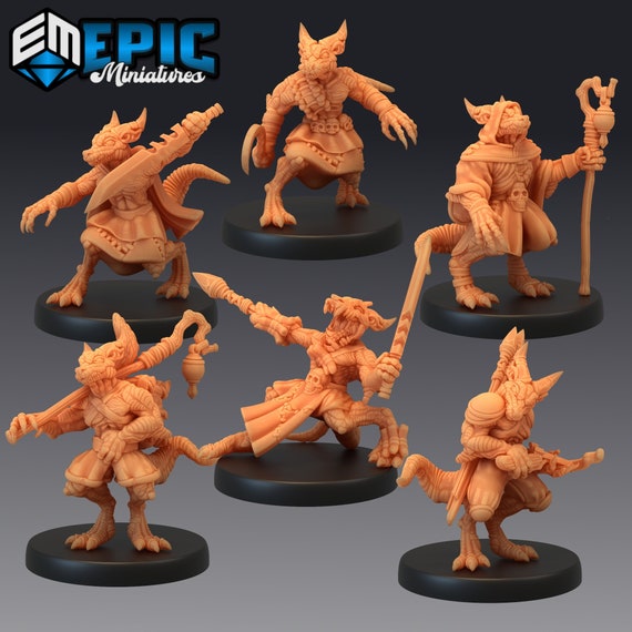 Kobold Series 16 Models 455-460, Medium Miniature, Epic Miniature, Dungeon  and Dragons, RPG, Dnd, Pathfinder, Monsters, Dnd Fathers Day Gift 