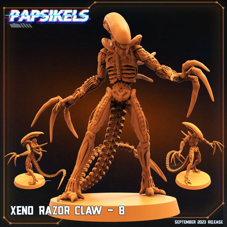 Alien Razor Claw Miniature | Sci-fi Tabletop RPG, 28mm & 32mm - Etsy