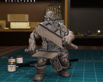 Pack 5 Figurines Nain Guerrier 28-32 Mm – Résine Non Peinte Pour D&D, Pathfinder, JdR Fantastique (impression 3D)