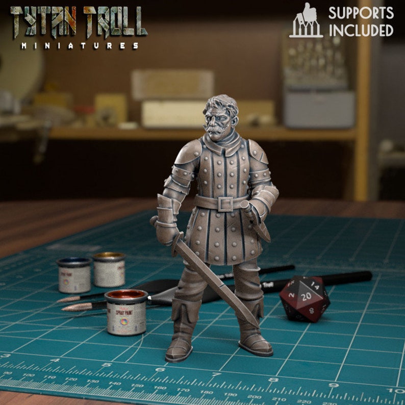 28/32mm scale City Guards 2 Bundle Deal, Medium Miniatures, TytanTroll Minitures, Dungeon and Dragons, RPG, Dnd, Pathfinder, Footmen. City Guard 8
