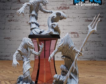 Water Elemental Miniature | 28mm-32mm | 3D Printed Resin Water Elemental Monster for D&D / Pathfinder | RPG Tabletop
