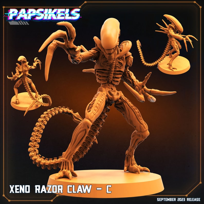Alien Razor Claw Miniature | Sci-fi Tabletop RPG, 28mm & 32mm - Etsy