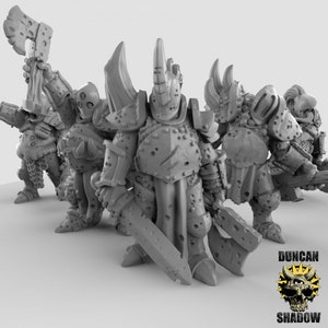Plague Knights, by Duncan Shadow Dnd, Dungeon and Dragon Mini, Tabletop Miniature, Miniature, Fantasy Miniatures,