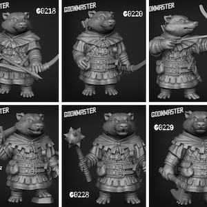 Unleash Your Creativity with our Resin Dungeon and Dragon Badgerfolk Rangers Miniature - Perfect for 32mm Scale Games! Badger-folk Mini