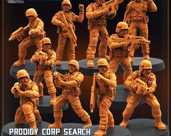 Sci-fi Rescue Team Miniatures | 28mm-32mm Resin Soldiers