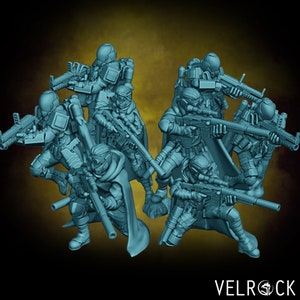 Recon Team, Sci fi Guards perfect for any Scifi game from Velrock miniature, Miniature model,