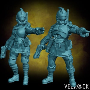 Captain Guardsmen Sci-Fi Guards perfect voor elk scifi-spel van Velrock-miniatuur, miniatuurmodel,