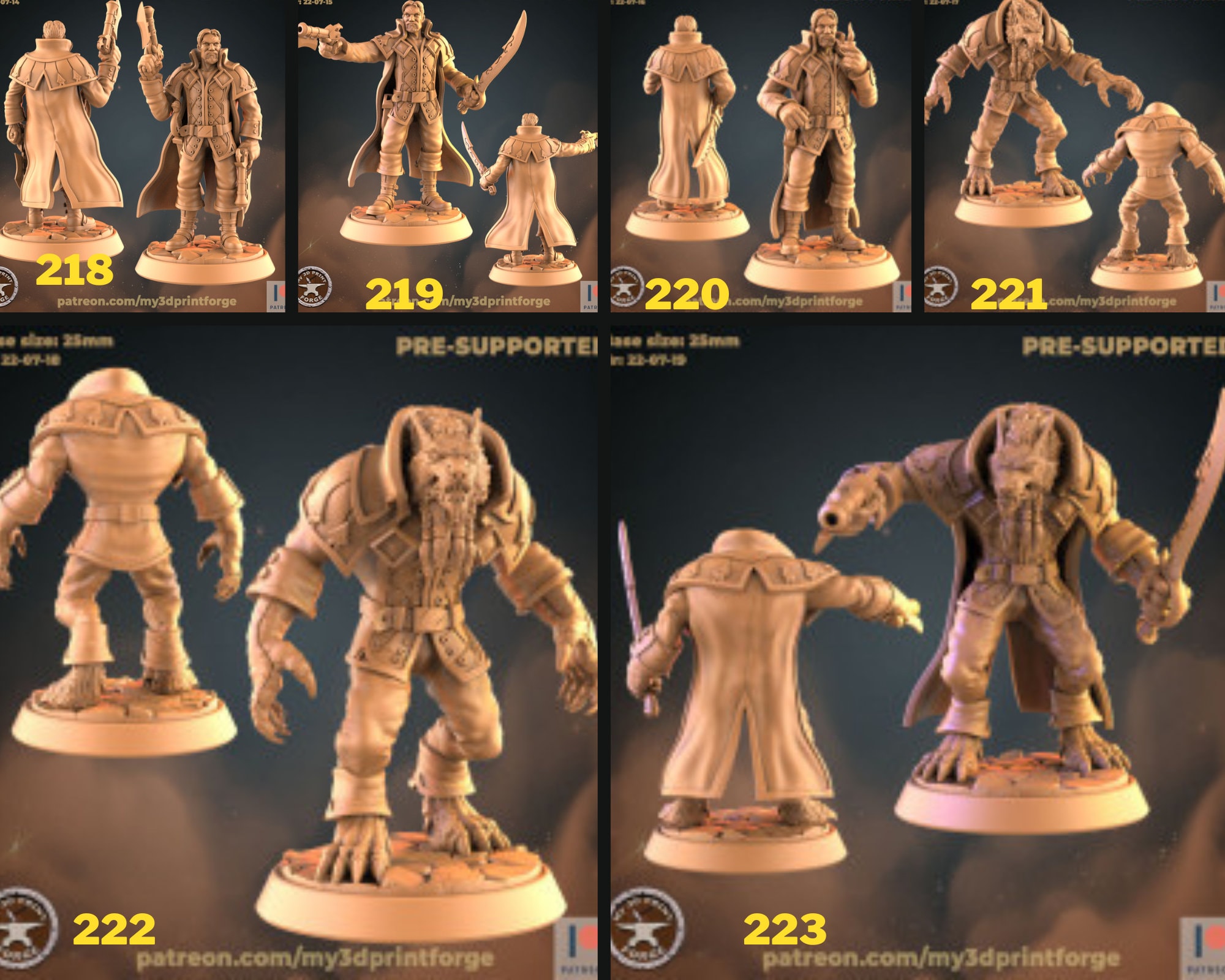 Werewolf Leader Werewolf Leader Miniature | 28mm-32mm | Resin 3D Printed Lycanthrope ...