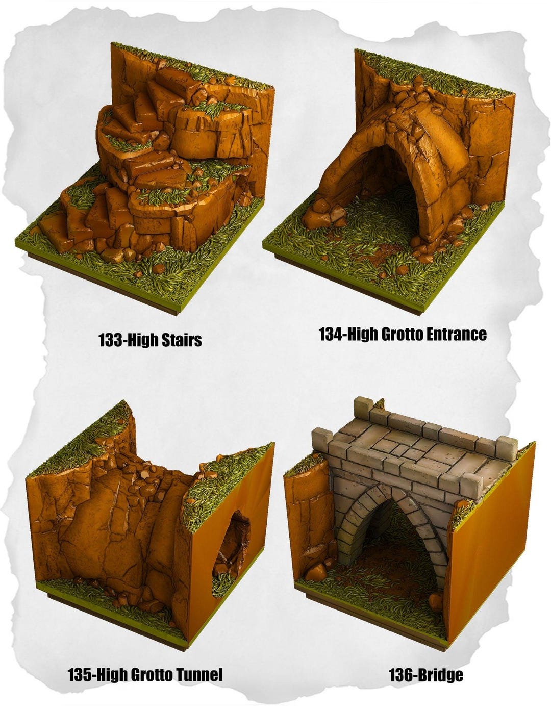 Tile Grotto Highland Terrain – High Steps & Grotto Pack for Dnd Tiles - Etsy