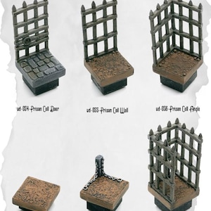 Prison Cell Expansion Set – Modular Dungeon Jail Tiles for DnD and Tabletop RPG Terrain Builds