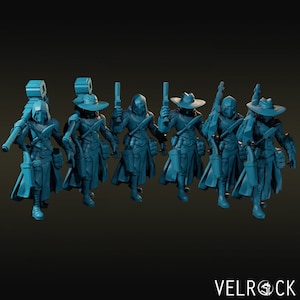 Robot Miniatures cowboy perfect for any Scifi and tabletop game from Velrock miniature, Miniature model, miniature 32mm or 28mm
